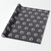 Chalkboard - Puppy Pawty - Hund Birthday Paw Print Geschenkpapier (Ungerollt)