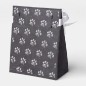 Chalkboard - Puppy Pawty - Hund Birthday Paw Print Geschenkschachtel (Rückseite)
