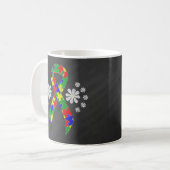 Chalkboard Puzzle Ribbon Kaffeetasse (Vorderseite Links)