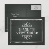 Chalkboard Rahmen Danke Postkarten (Vorne/Hinten)