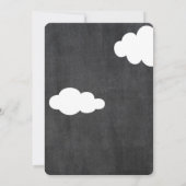 Chalkboard Rainbow Baby Shower Einladung (Rückseite)