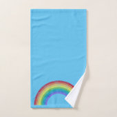 CHALKBOARD RAINBOW BLUE BADEZIMMER TOWEL SET (Handtuch)