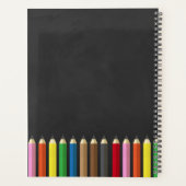 Chalkboard Rainbow Pencil Lehrer Planer (Rückseite)