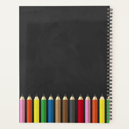 Chalkboard Rainbow Pencil Lehrer Planer (Rückseite)
