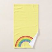 CHALKBOARD RAINBOW YELLOW BADEZIMMER TOWEL SET (Handtuch)