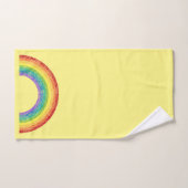 CHALKBOARD RAINBOW YELLOW BADEZIMMER TOWEL SET (Handtuch)
