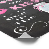 Chalkboard Rate wie viele Küsse Poster (Ecke)