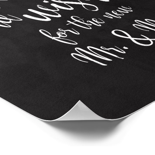 Chalkboard "Ratschläge und Wünsche" 8x10 Hochzeits Poster (Ecke)