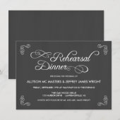 Chalkboard Rehearsal Dinner Invitations Einladung (Vorne/Hinten)