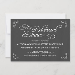 Chalkboard Rehearsal Dinner Invitations Einladung