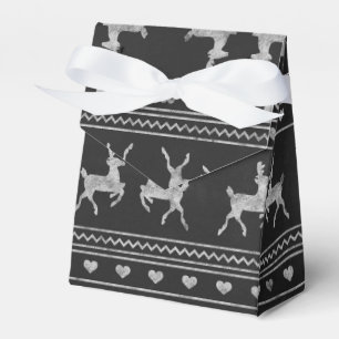 Chalkboard Reindeer Christmas Favor Box Geschenkschachtel