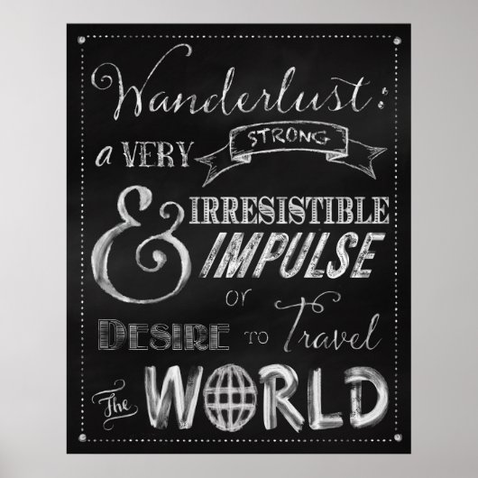 Chalkboard-Reise-Angebot Original-Kunstposter Poster (Vorne)