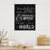 Chalkboard-Reise-Angebot Original-Kunstposter Poster (Küche)