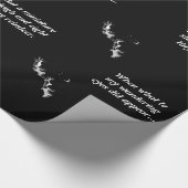 Chalkboard - Rentier - Schwarz/Weiß Geschenkpapier (Ecke)