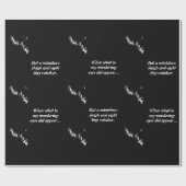 Chalkboard - Rentier - Schwarz/Weiß Geschenkpapier (Flach)