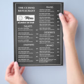 Chalkboard-Restaurant-Logo Flyer (Hand)