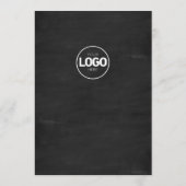 Chalkboard Restaurant Tischmenüs Karten flach schw (Rückseite)