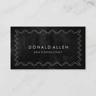 Chalkboard Retro Beruflicher Klassiker Visitenkarte