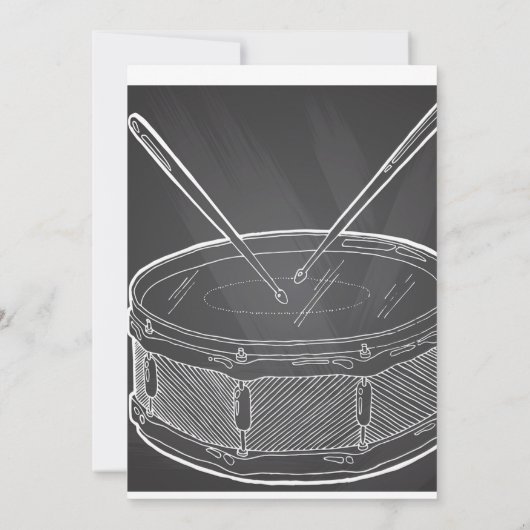 Chalkboard Rock Star Kinderdusche Einladung (Rückseite)