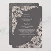 Chalkboard Romance Wedding Einladung (Vorne/Hinten)