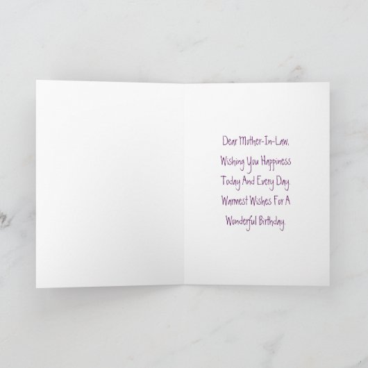 Chalkboard-Rose Geburtstagskarte Karte (Innenseite)