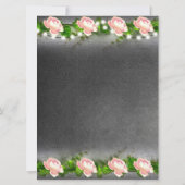 Chalkboard Rose Hochzeit Einladung (Rückseite)