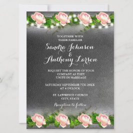 Chalkboard Rose Hochzeit Einladung