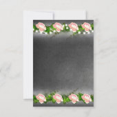 Chalkboard-Rose Hochzeitskarte Einladung (Rückseite)