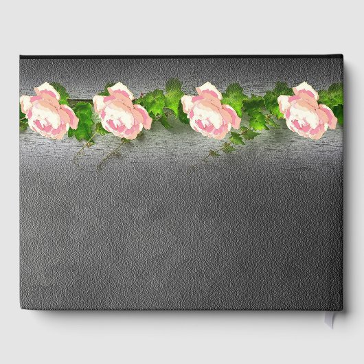 Chalkboard Rose Wedding Guest Book Gästebuch (Rückseite)