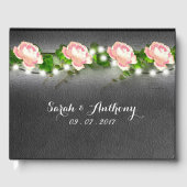 Chalkboard Rose Wedding Guest Book Gästebuch (Vorderseite)
