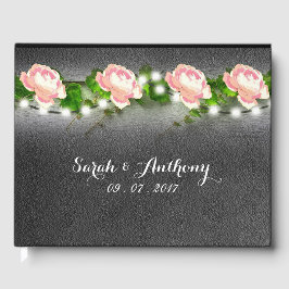 Chalkboard Rose Wedding Guest Book Gästebuch