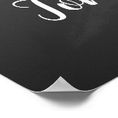 Chalkboard-Rückgabe Willkommenszeichen benutzerdef Poster (Ecke)