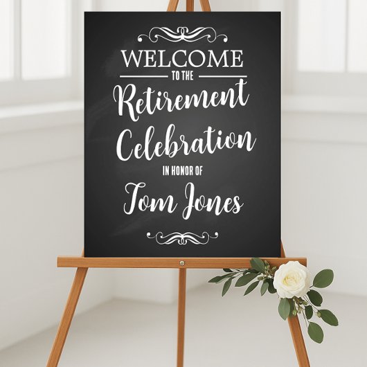 Chalkboard-Rückgabe Willkommenszeichen benutzerdef Poster
