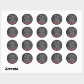 Chalkboard Rücksendeadresse Round Stickers (Blatt)