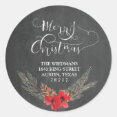 Chalkboard Rücksendeadresse Round Stickers (Vorderseite)