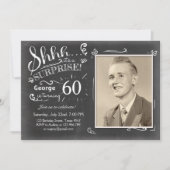 Chalkboard Rustica Einladung (Vorderseite)