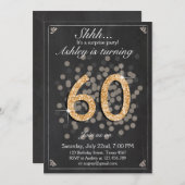 Chalkboard Rustica Einladung (Vorne/Hinten)