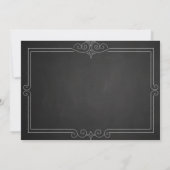 Chalkboard Rustikale Abschluss GRILLEN | Handschri Einladung (Rückseite)