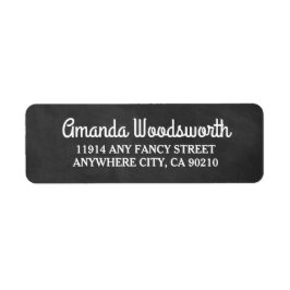 Chalkboard Rustikale Hochzeiten Rücksendeadressen-