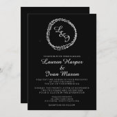 Chalkboard Rustikale Kleider Einladung (Vorne/Hinten)