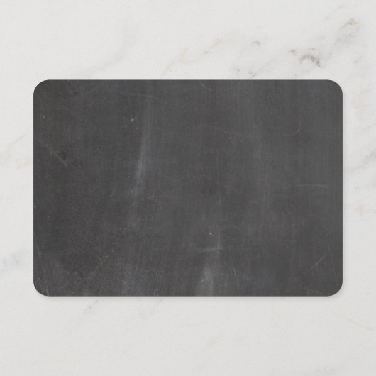 Chalkboard rustikale Wünsche gut Hochzeitskarte Begleitkarte (Rückseite)