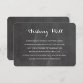 Chalkboard rustikale Wünsche gut Hochzeitskarte Begleitkarte (Vorne/Hinten)