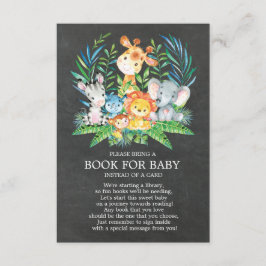 Chalkboard Safari Jungle Baby Showbook for Baby Begleitkarte