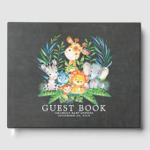 Chalkboard Safari Jungle Baby Showbook Gästebuch (Vorderseite)