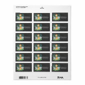 Chalkboard Safari Jungle Babydusche Etikett Adressaufkleber (Vorne)