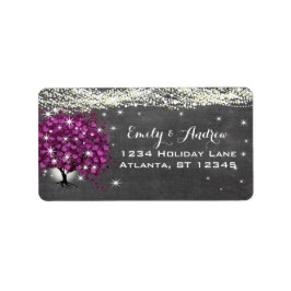 Chalkboard Sangria Weinkultur und Erde Adressaufkleber