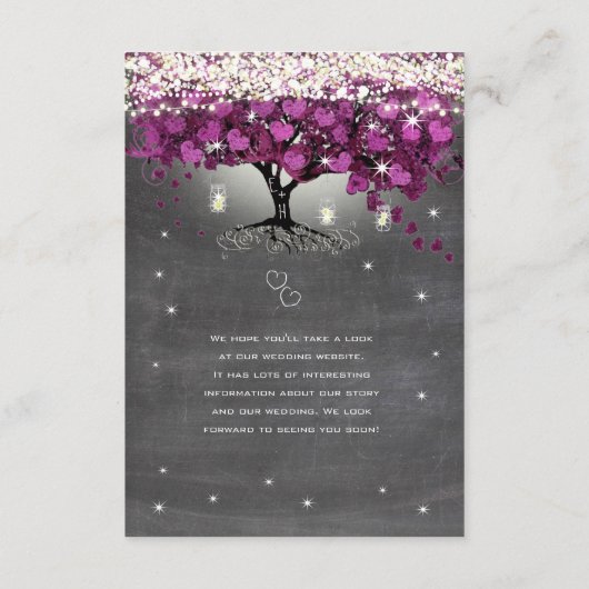 Chalkboard Sangria Weinwald Herzstück Leaf Begleitkarte (Rückseite)