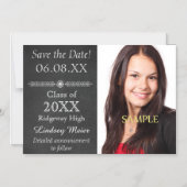 Chalkboard-Save the Date-Abschluss Magneteinladung (Vorderseite)