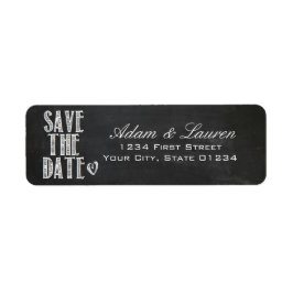 Chalkboard Save the Date Adressetiketten