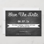 Chalkboard Save the Date Einladung (Vorderseite)